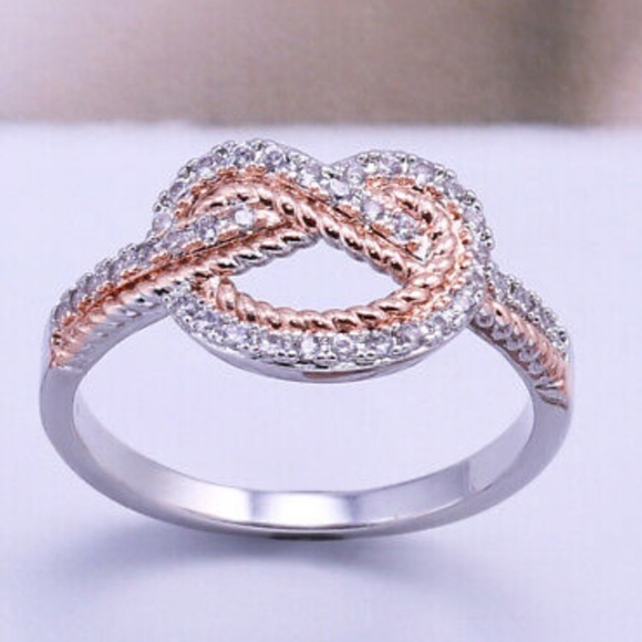 NEW 925 Sterling Silver Two tone Ring - Picture 2 of 5